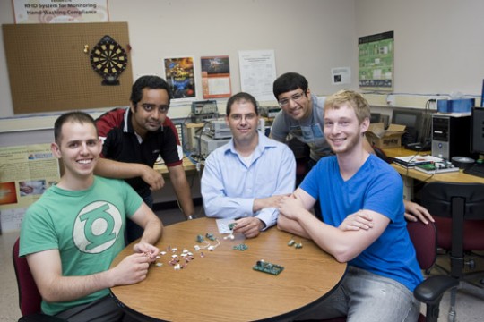 People gathered around table