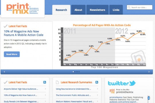 Webpage for "Print the Mix"