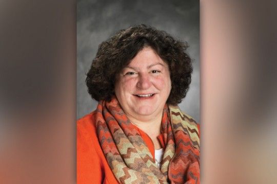 Professor posing for camera