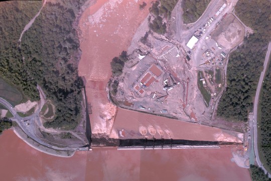 Satellite picture of buildings