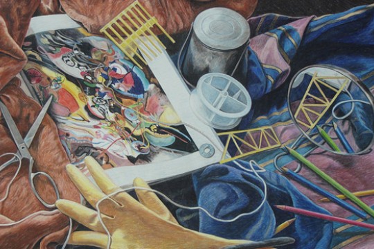 Painting of art equipment