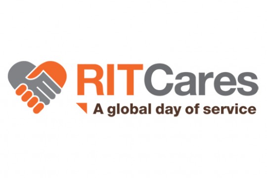 Logo for "RIT Cares: A global day of service"