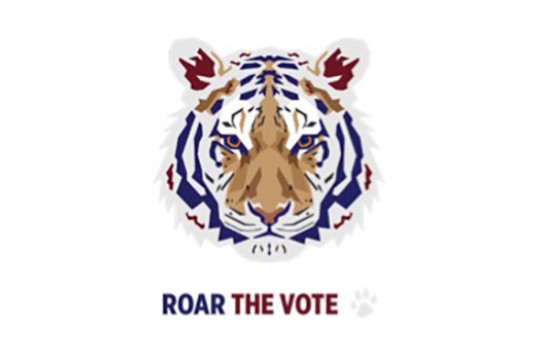 Roar the vote logo.