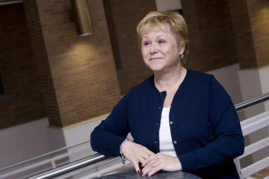 Professor posing for camera