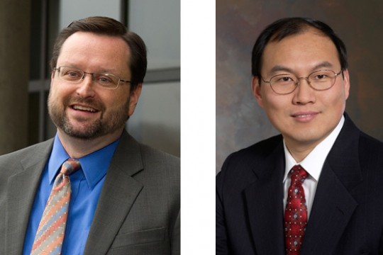 Two portraits side by side