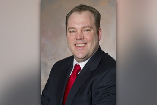 Professor posing for camera