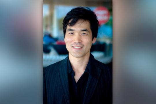 Professor posing for camera