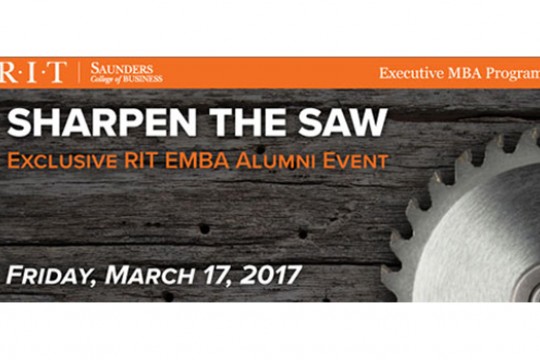 Poster for RIT's "Sharpen the Saw" event