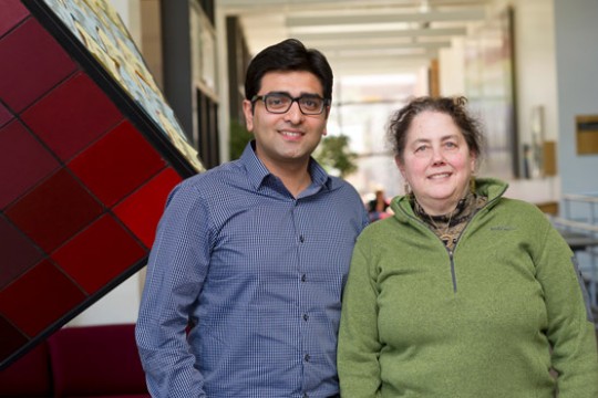 People posing for camera