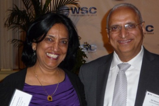 People posing for camera