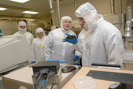 Picture of students in lab