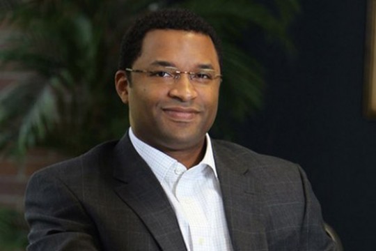 Professor posing for camera