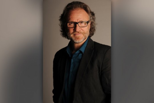 Professor posing for camera