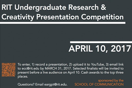 Poster for "RIT Undergraduate Research and Creativity Presentation Competition"