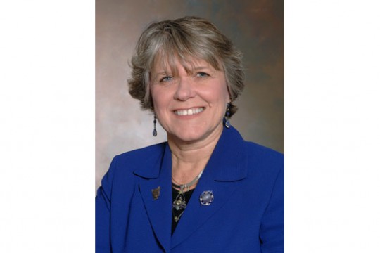 Professor posing for camera