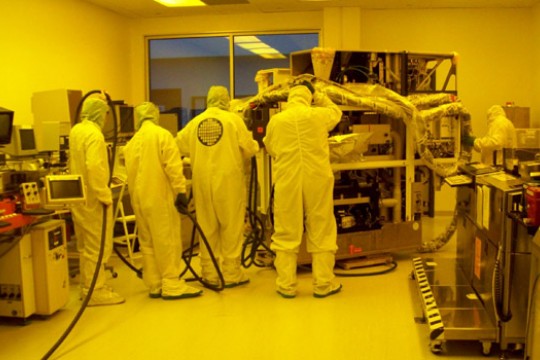 People working in lab