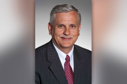 Professor posing for camera