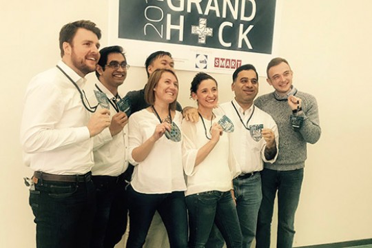 Computing Team gathered for picture at Event