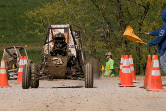 Person driving vehicle