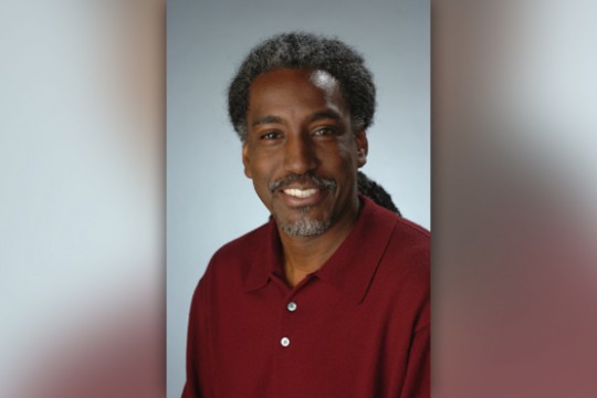 Professor posing for camera