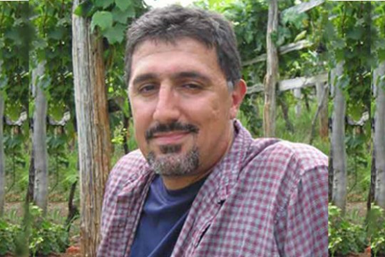 Professor posing for camera