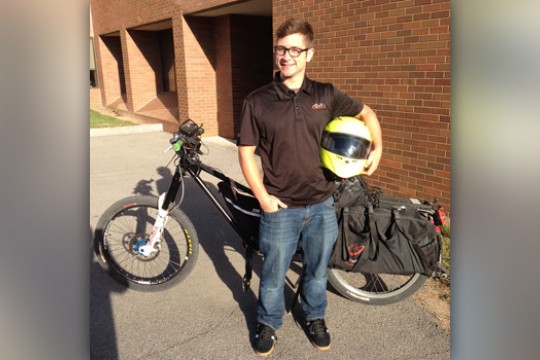 Pictures of person with electric bike