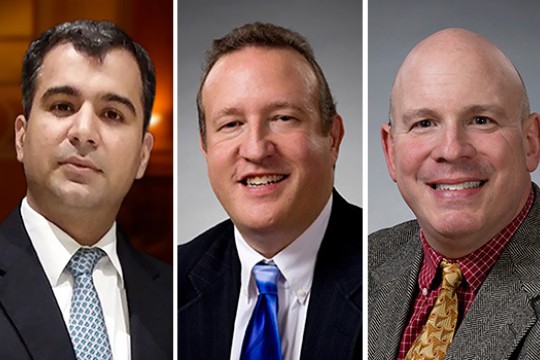 Three portraits side by side