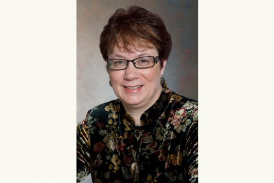 Professor posing for camera