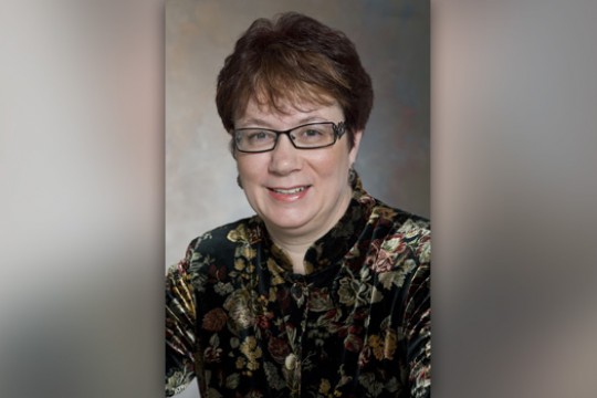 Professor posing for camera