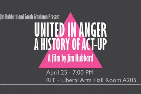 Poster for "Jim Hubbard and Sarah Schulman's: United in Anger a History of Act-Up"