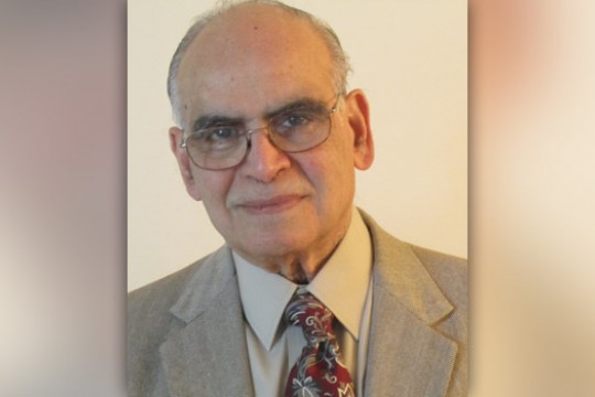 Professor posing for camera