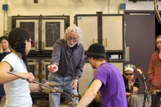 Professor teaching in classroom