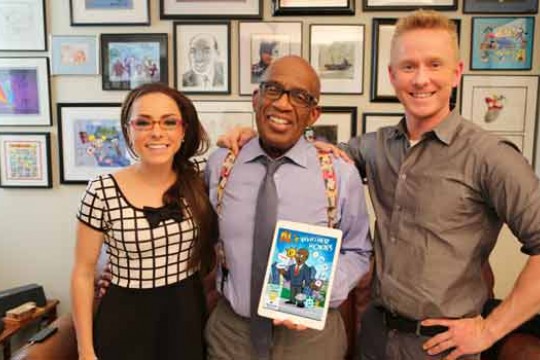 People posing for camera