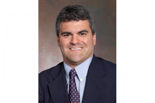 Professor posing for camera