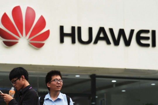 Sign on building for Huawei in China