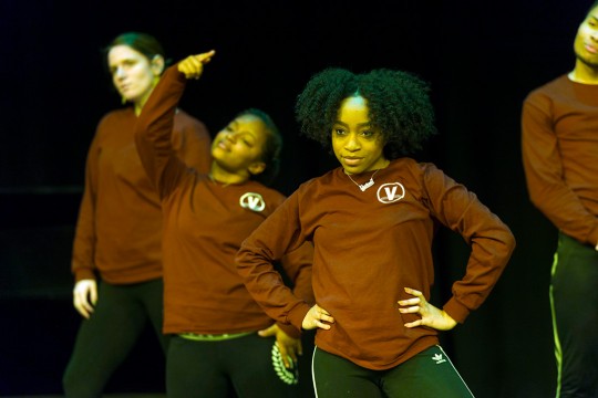 Three members of student dance team.