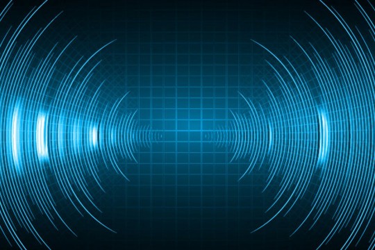 Visualization of sound waves.