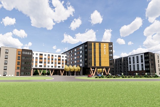 Apartment building rendering