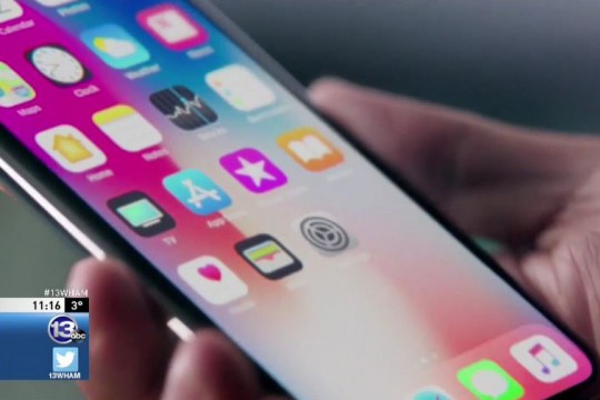 Close-up of iPhone screen.