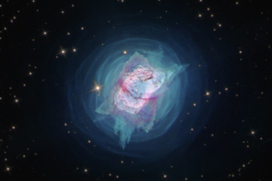 Hubble image of gas and dust ejected from a star.