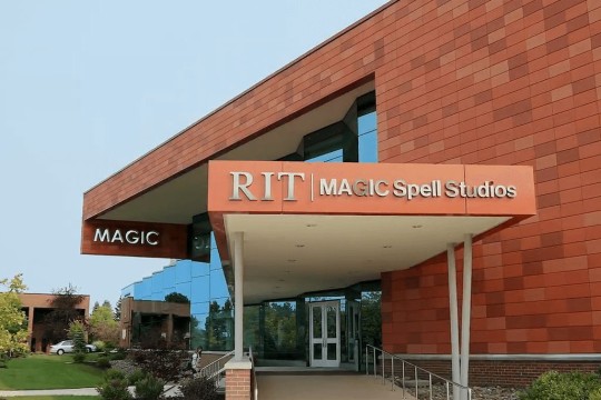 exterior of RIT's MAGIC Spell Studios building.