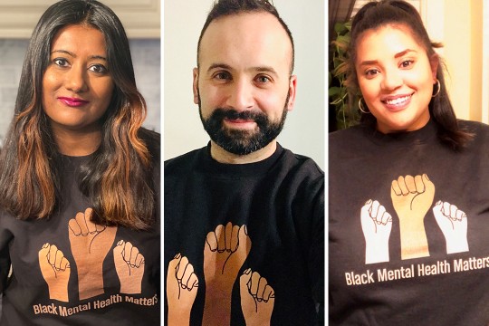 side-by-side portraits of three mental health therapists.