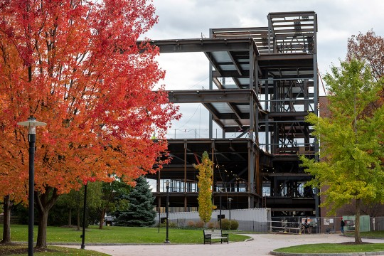 steel frame for a building.