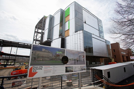 exterior of a building under construction.