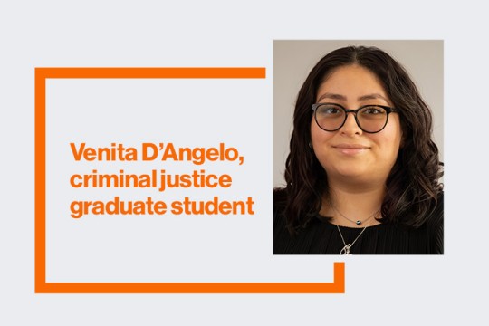 'a headshot of Venita is shown next to orange text with her name.'
