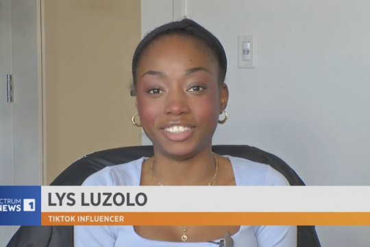Student Lys Luzolo interviewed on Spectrum News
