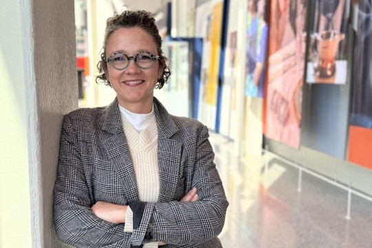 program director jessica hardin in the shed