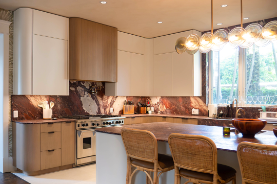 A luxury kitchen design.