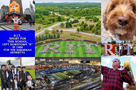 a collage of photos from the social media pages of R I T