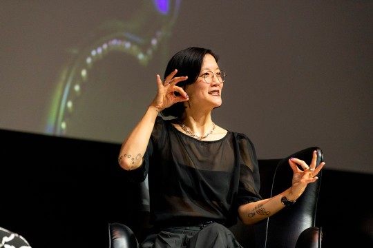 Christine Sun Kim returned to RIT as the featured speaker for NTID’s Edmund Lyon Memorial Lectureship Series in April in the RIT Performing Arts Center. 